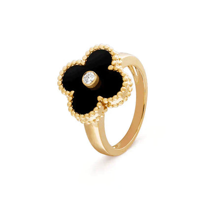 [Clover]CLOVER ONYX RING GOLD DIAMOND