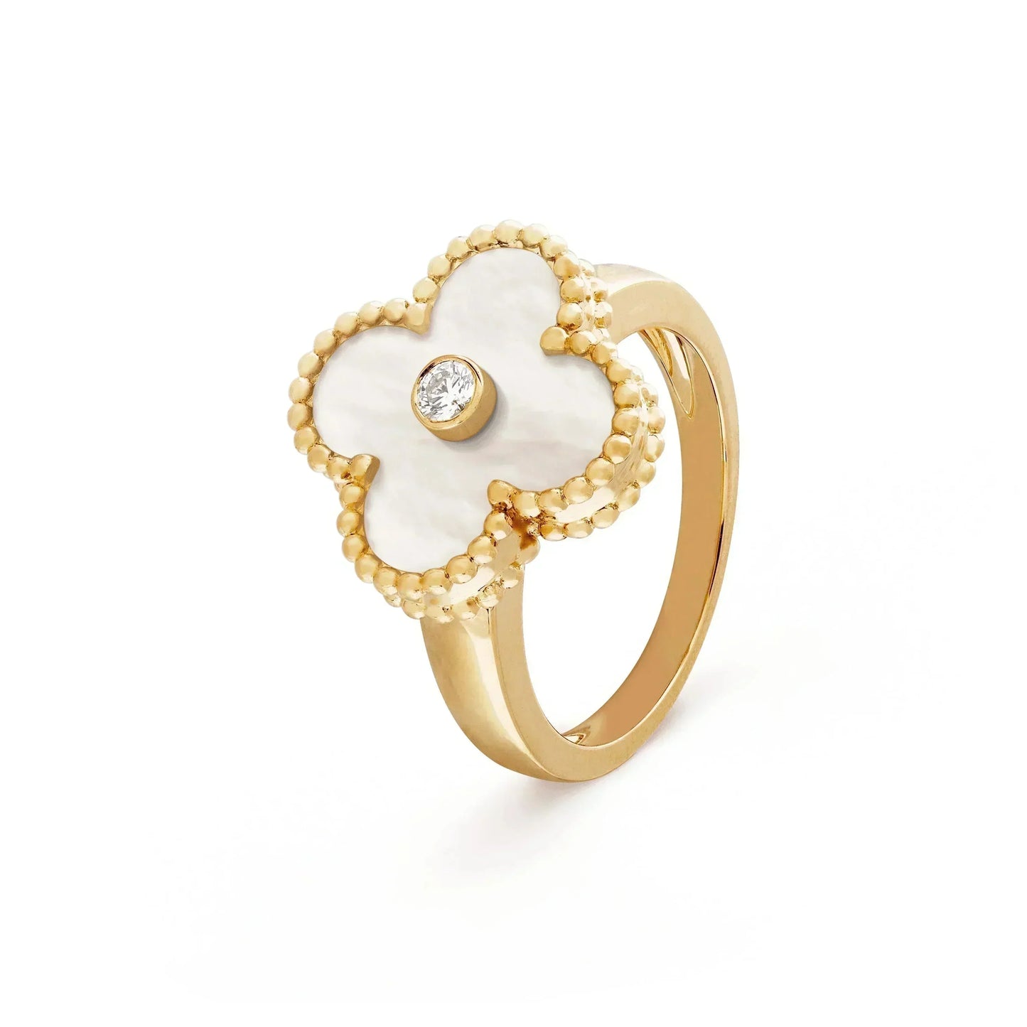 [Clover]CLOVER PINK MOP RING GOLD DIAMOND