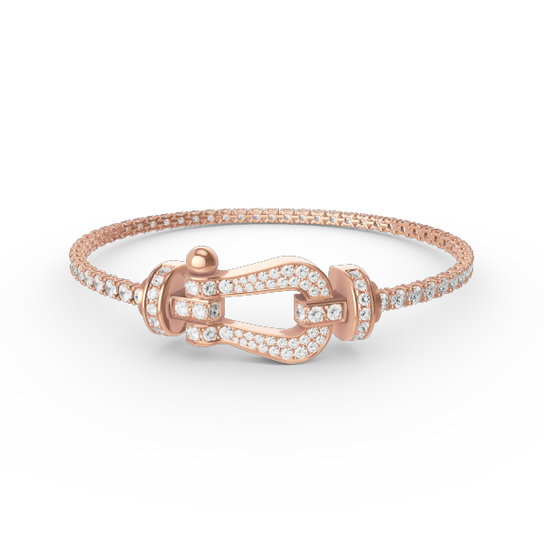 [Clover]FORCE  LARGE HORSESHOE FULL DIAMOND TENNIS BRACELET