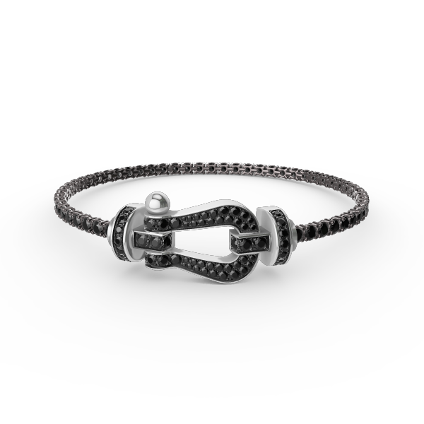 [Clover]FORCE  LARGE HORSESHOE FULL DIAMOND TENNIS BRACELET