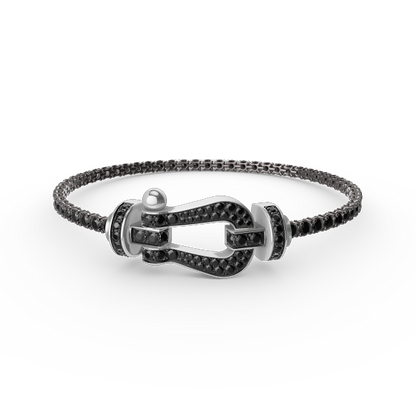 [Clover]FORCE  LARGE HORSESHOE FULL DIAMOND TENNIS BRACELET